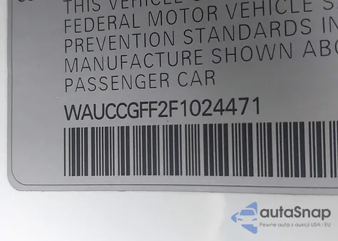 2015 Audi A3 1.8T Premium from USA, damaged, VIN WAUCCGFF2F1024471